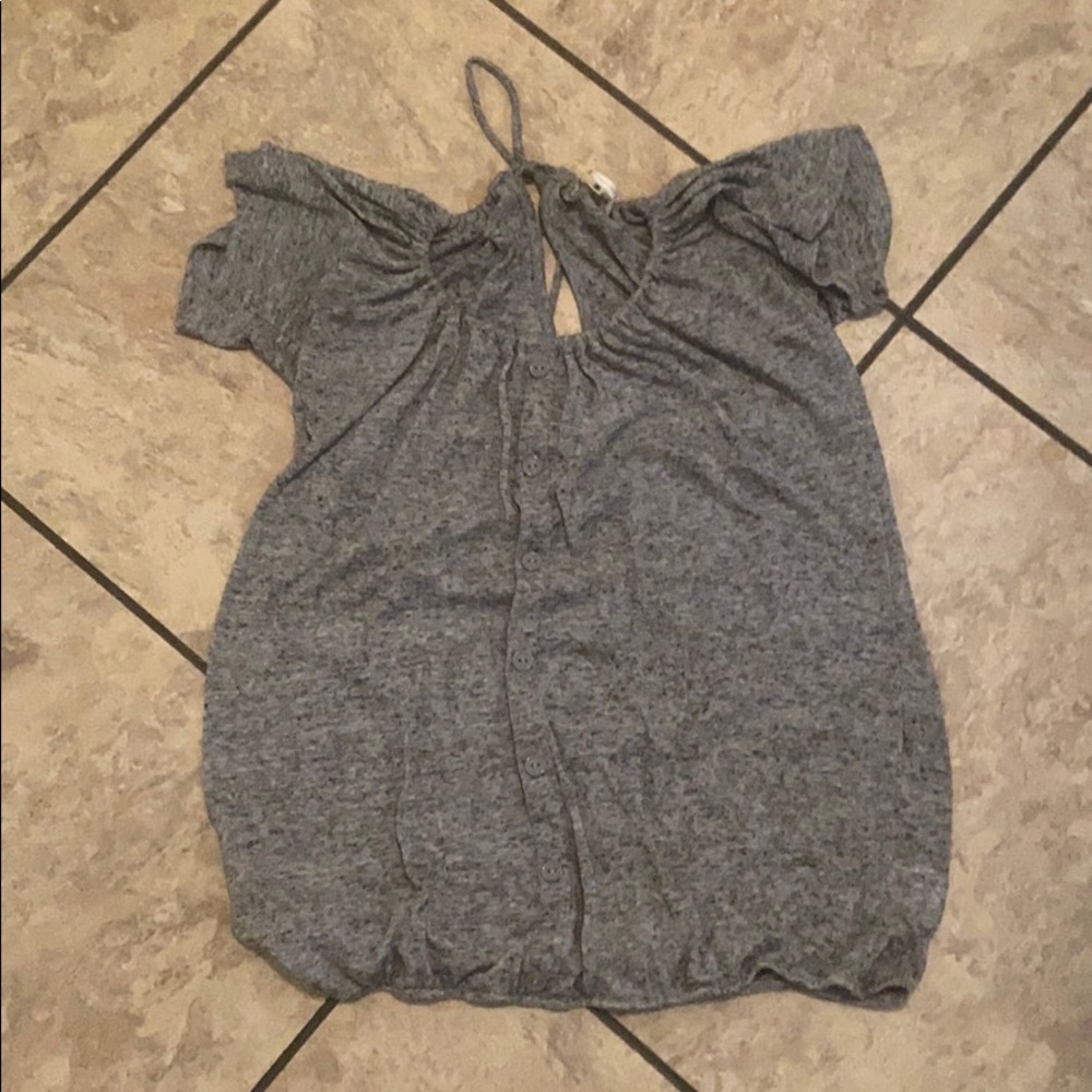 Charlotte Russe grey short sleeve top